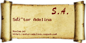 Sátor Adelina névjegykártya